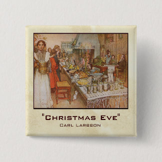 Carl Larsson Christmas Eve 15 Cm Square Badge