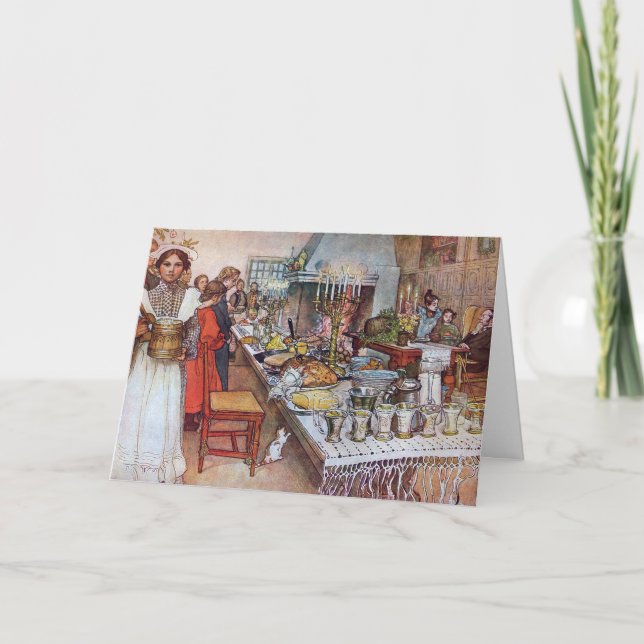 Carl Larsson Christmas Eve Custom Card Template (Front)
