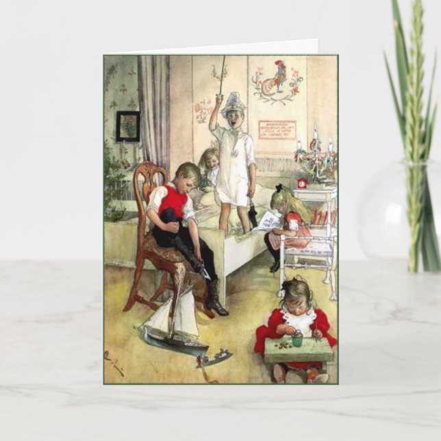 Carl Larsson Christmas Morning in Sweden Holiday Card (Front)