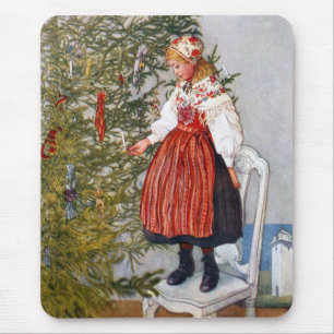 Carl Larsson Christmas Tree Mouse Pad Mousepad