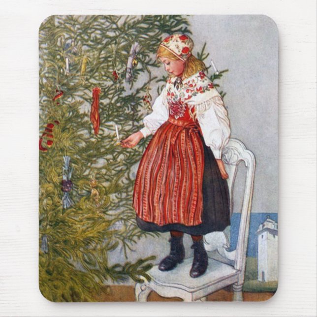 Carl Larsson Christmas Tree Mouse Pad Mousepad (Front)