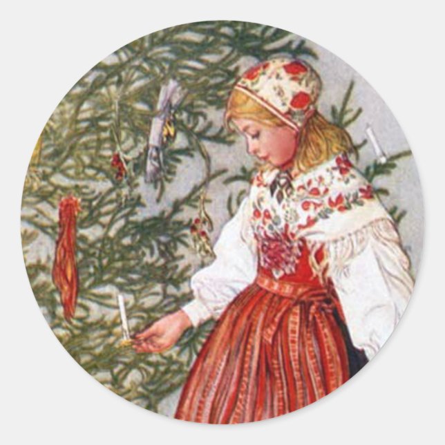 Carl Larsson Christmas Tree Stickers (Front)