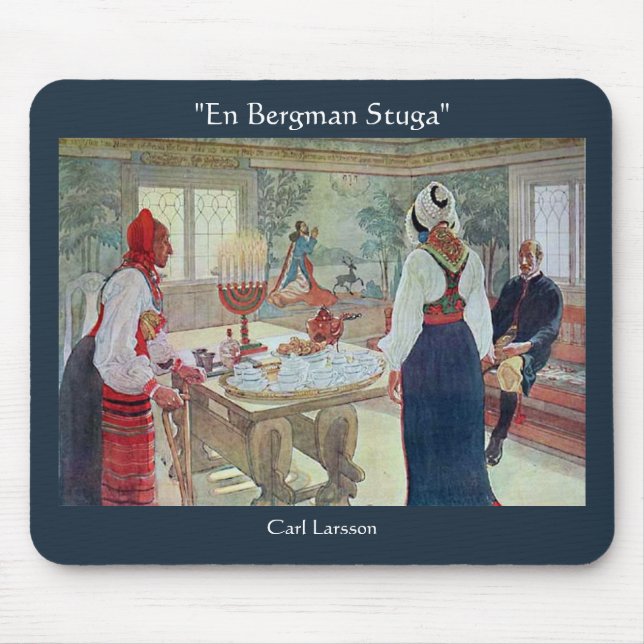 Carl Larsson En Bergman Stuga Mouse Mat (Front)