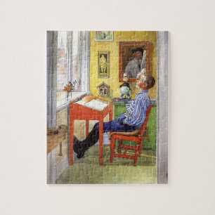 Carl Larsson Esbjorn at Red Desk Vintage Art Jigsaw Puzzle