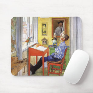 Carl Larsson Esbjorn at Red Desk Vintage Art Mouse Mat
