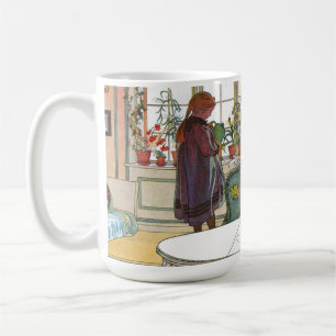 Carl Larsson - Flowers On The Windowsill Coffee Mug