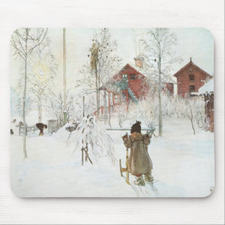 Carl Larsson - Front Yard and the Wash House Mouse Mat