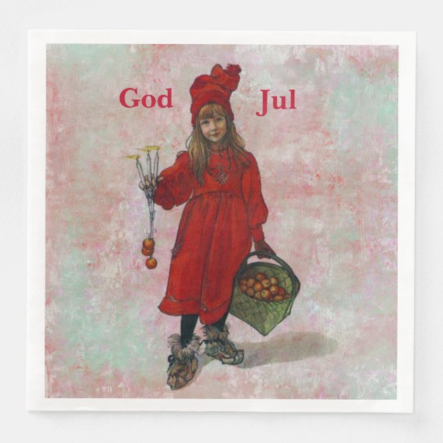 Carl Larsson God Jul Napkin (Front)
