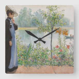 Carl Larsson Karin Lake Boat Wall Clock