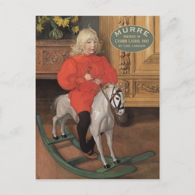 Carl Larsson Murre Boy on rocking horse CC1063 Postcard (Front)