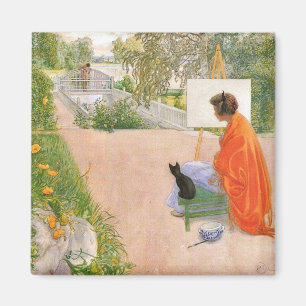 Carl Larsson painting, Bridge, Magnet