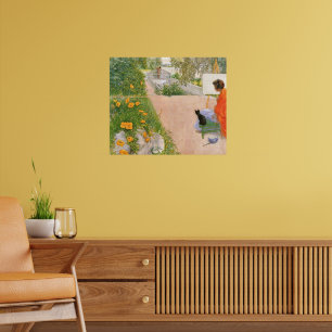 Carl Larsson painting, Bridge, Poster