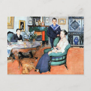 Carl Larsson painting - Hakon, Daga and Edgar, Postcard