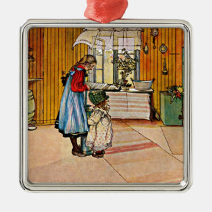 Carl Larsson painting, The Kitchen Metal Tree Decoration