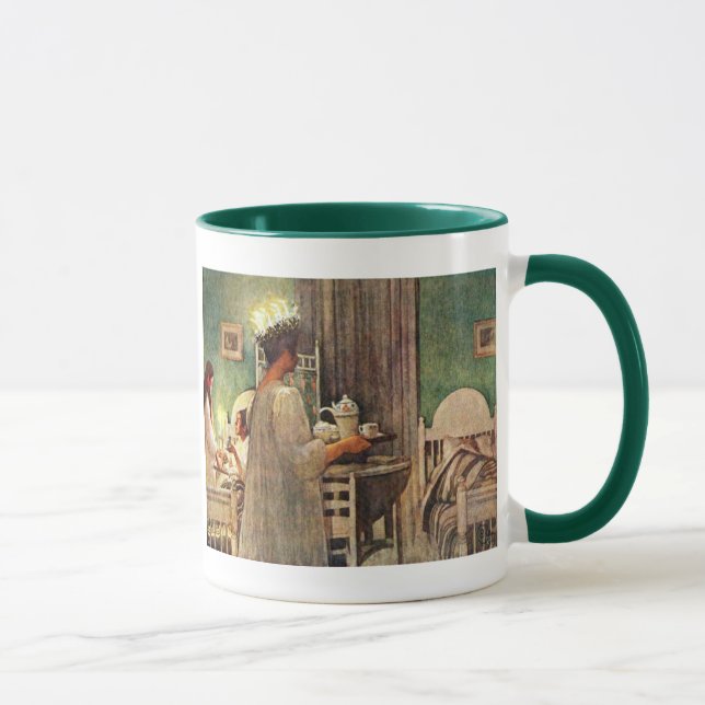 Carl Larsson Santa Lucia Day Christmas in Sweden Mug (Right)