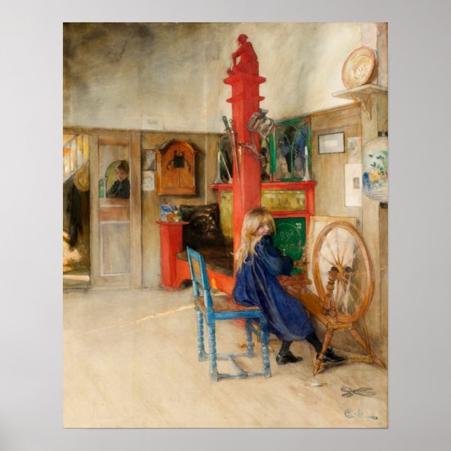 Carl Larsson: Spinning Wheel Poster (Front)