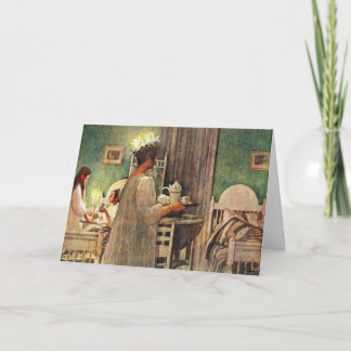 Carl Larsson St. Lucia Day Christmas in Sweden Holiday Card
