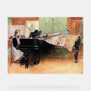 Carl Larsson's artwork, Playing Scales, Acrylic Sign