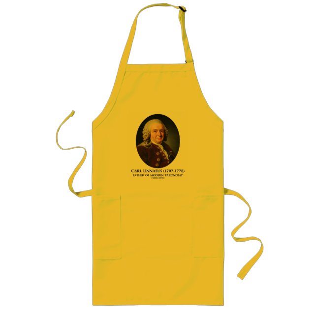 Carl Linnaeus Father Of Modern Taxonomy Long Apron (Front)