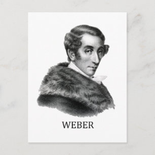 Carl Maria von Weber, black Postcard