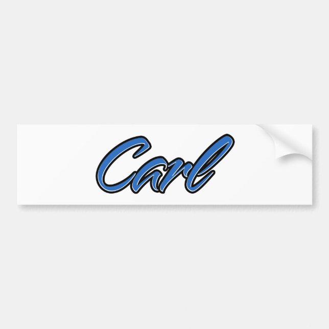 Carl Name blue Aufkleber Sticker Autoaufkleber (Front)