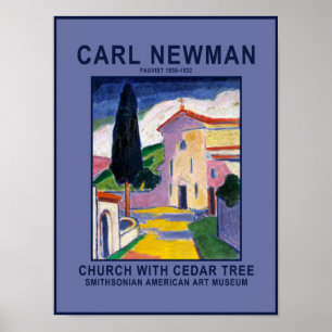 Carl Newman Church with a Cedar Tree Museum Poster