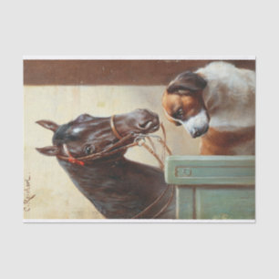 Carl Richert   Horse And Dog Tissue Paper