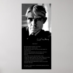 CARL SANDBURG's POEM: WHO AM I? Poster