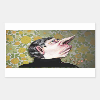 Carla Bean's Creepy Man Rectangular Sticker