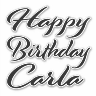 Carla Name First name black Sticker Birthday