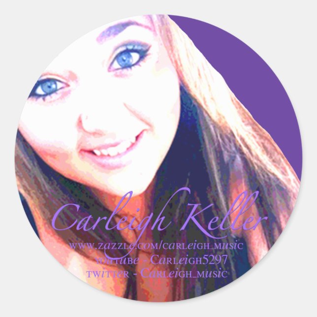 Carleigh's Krewe Photo Round Stickers (Front)