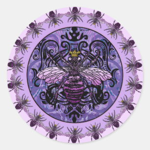 Carleigh's Queen Bee apparel and gifts Classic Round Sticker