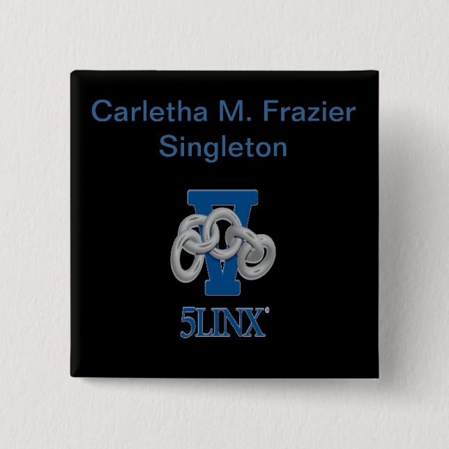 Carletha M. Frazier Singleton Name Badge Pin (Front)