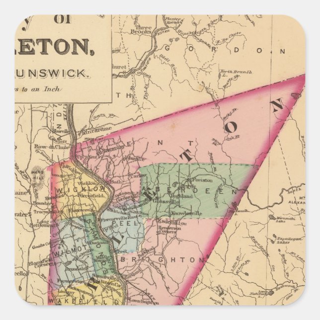 Carleton Co, NB Square Sticker (Front)