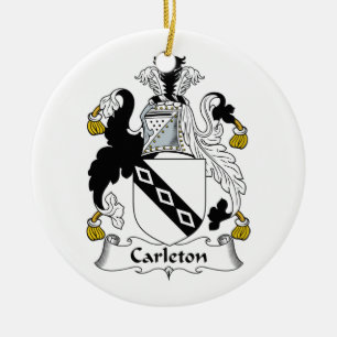 Carleton Family Crest Ceramic Tree Decoration