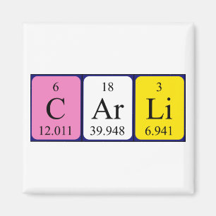 Carli periodic table name magnet