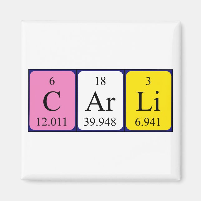 Carli periodic table name magnet (Front)