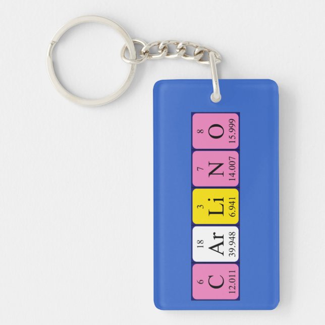 Carlino periodic table name keyring (Front)