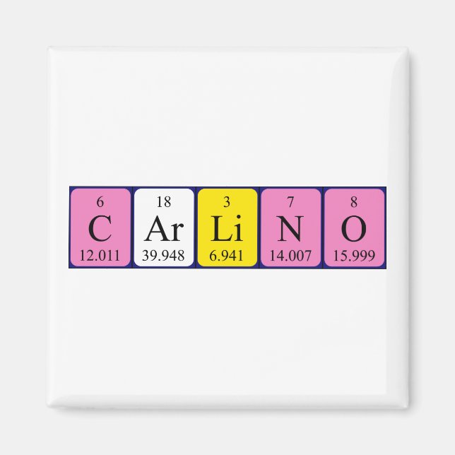 Carlino periodic table name magnet (Front)