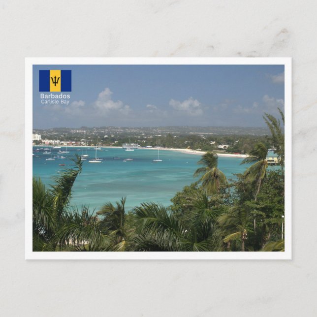 Carlisle Bay - Barbados Postcard (Front)