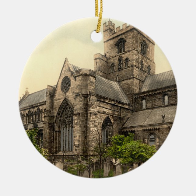 Carlisle Cathedral, Cumbria, England Ceramic Tree Decoration (Front)
