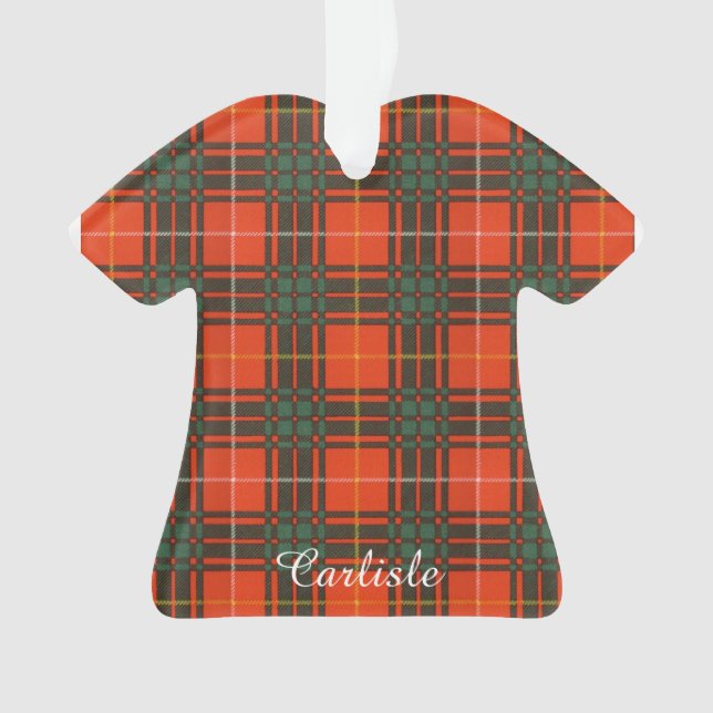 Carlisle clan Plaid Scottish kilt tartan Ornament (Front)