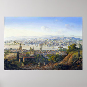 Carlo Bossoli Turks Overlooking Istanbul Poster