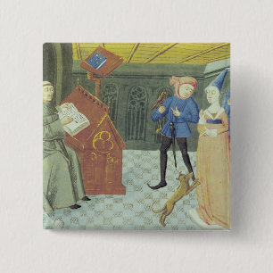 Carlo Marsuppini  illustration 15 Cm Square Badge