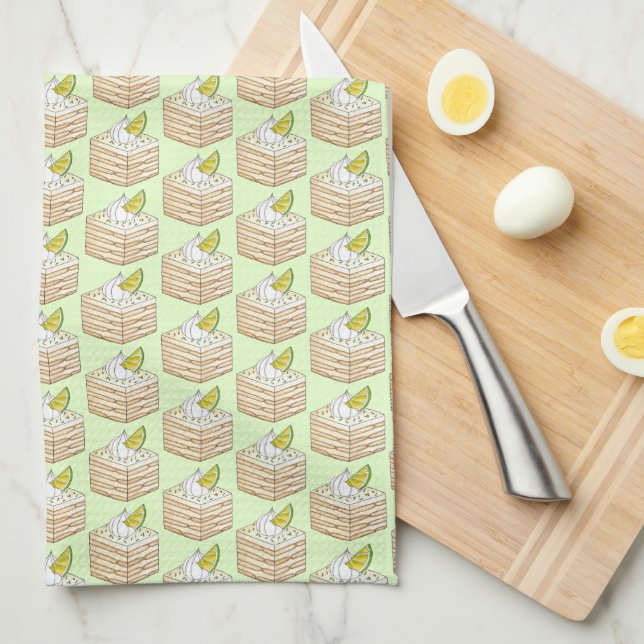 Carlota de Limón Mexican Icebox Cake Bake Sale Tea Towel (Quarter Fold)