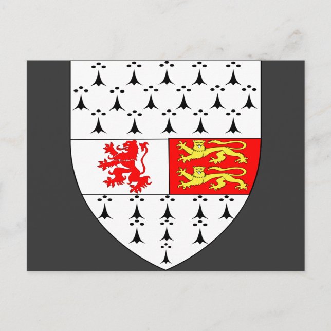 Carlow County Crest, Ireland Postcard (Front)
