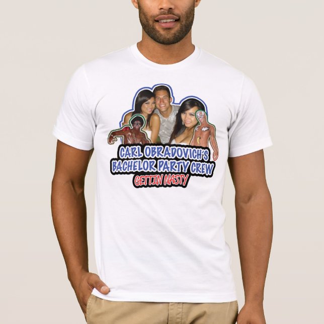 Carl's Bachelor Party Crew T-Shirt (Front)