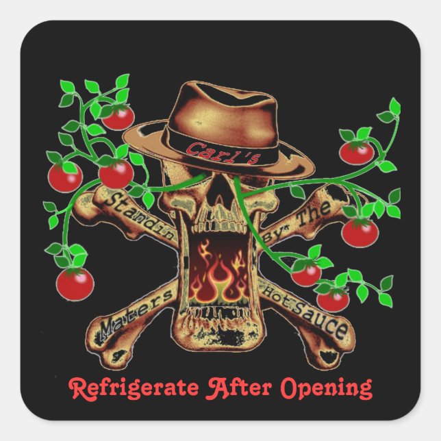 Carl's Standin By The Maters Square Sticker (Front)