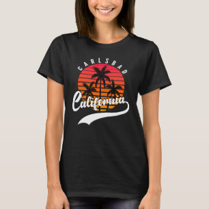 Carlsbad, California Retro Sunset Women's T-Shirt