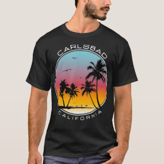 Carlsbad California Sunset Palm Tree T-Shirt